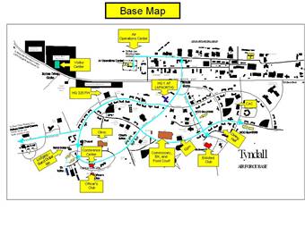 Tyndall Air Force Base Map.
