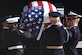 ANDREWS AIR FORCE BASE, Md --The casket bearers from the Joint Service Honor Guard place the casket of former President Gerald R. Ford into the loader during the departure ceremony held in his honor Tuesday.
(U.S. Air Force photo by Tech. Sgt. Christopher J. Matthews)(RELEASED)