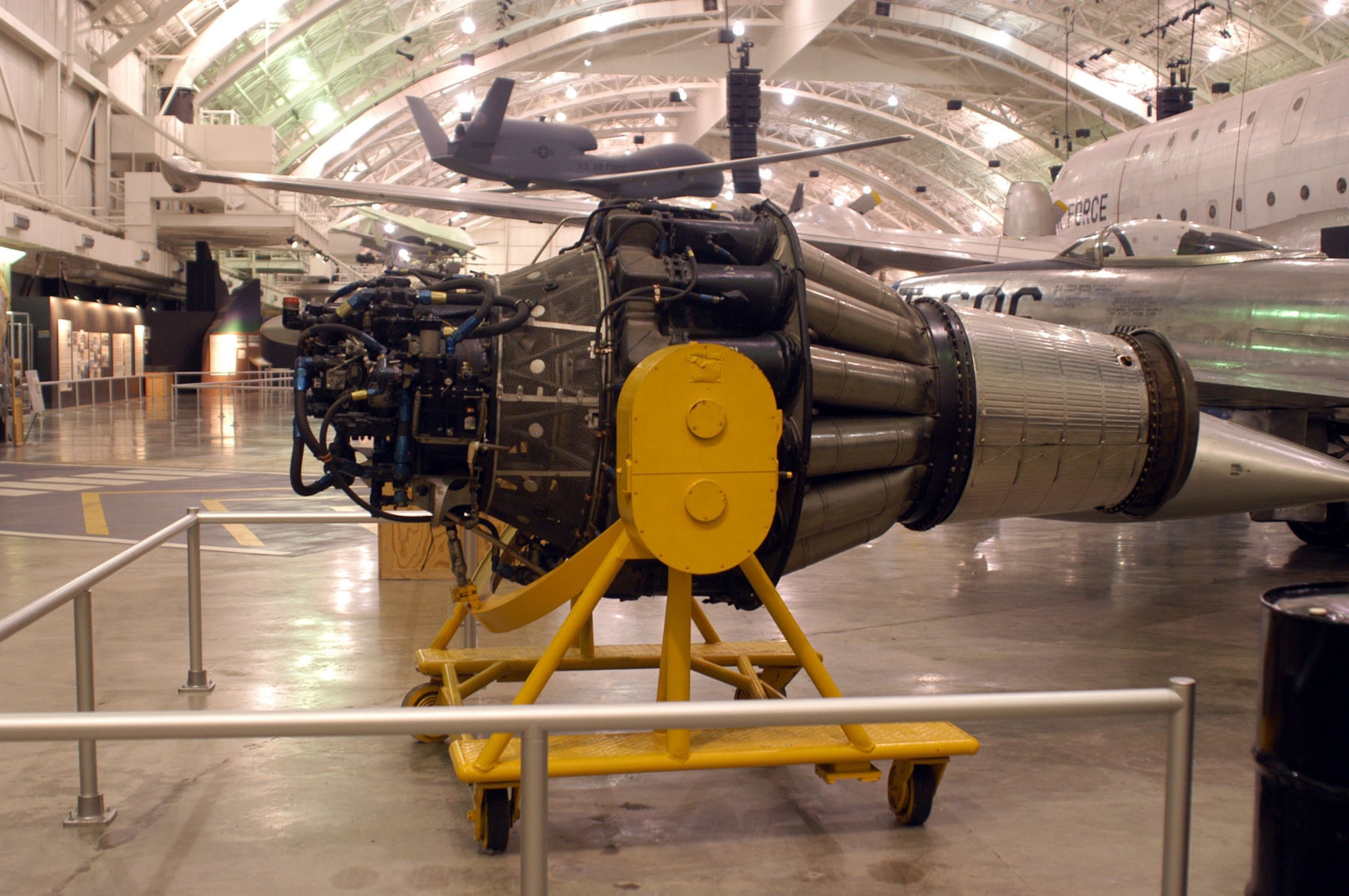 DAYTON, Ohio -- Allison J33 on display in the Korean War Gallery at the National Museum of the United States Air Force. (U.S. Air Force photo)