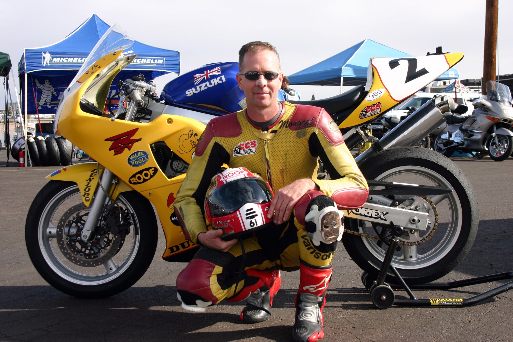 Chief Master Sgt. Wayne Nielsen, 944th Maintenance Squadron munitions system flight chief, races at Firebird International Raceway and is an instructor with T.E.A.M. Arizona. (Photo by Rob McMahon)