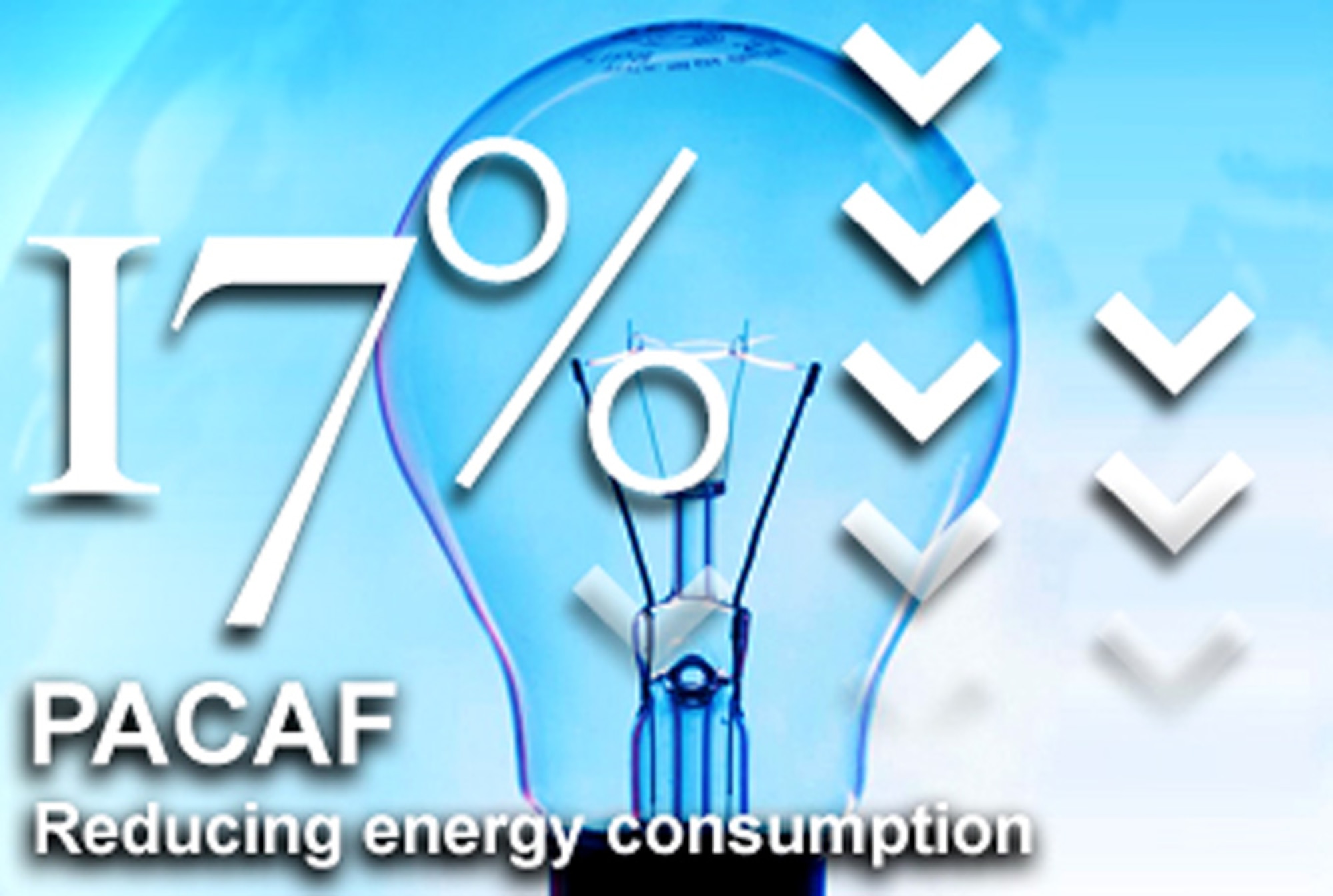 Pacific Air Forces officials have seen a 17 percent reduction in energy use from fiscal 2003. (U.S. Air Force photo illustration) 
