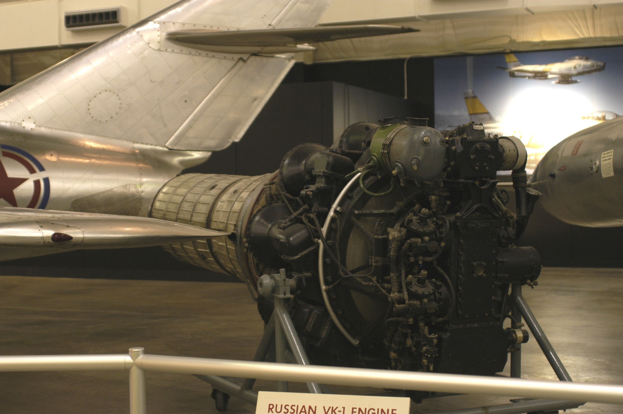 DAYTON, Ohio -- Russian VK-1 on display in the Korean War Gallery at the National Museum of the United States Air Force. (U.S. Air Force photo)