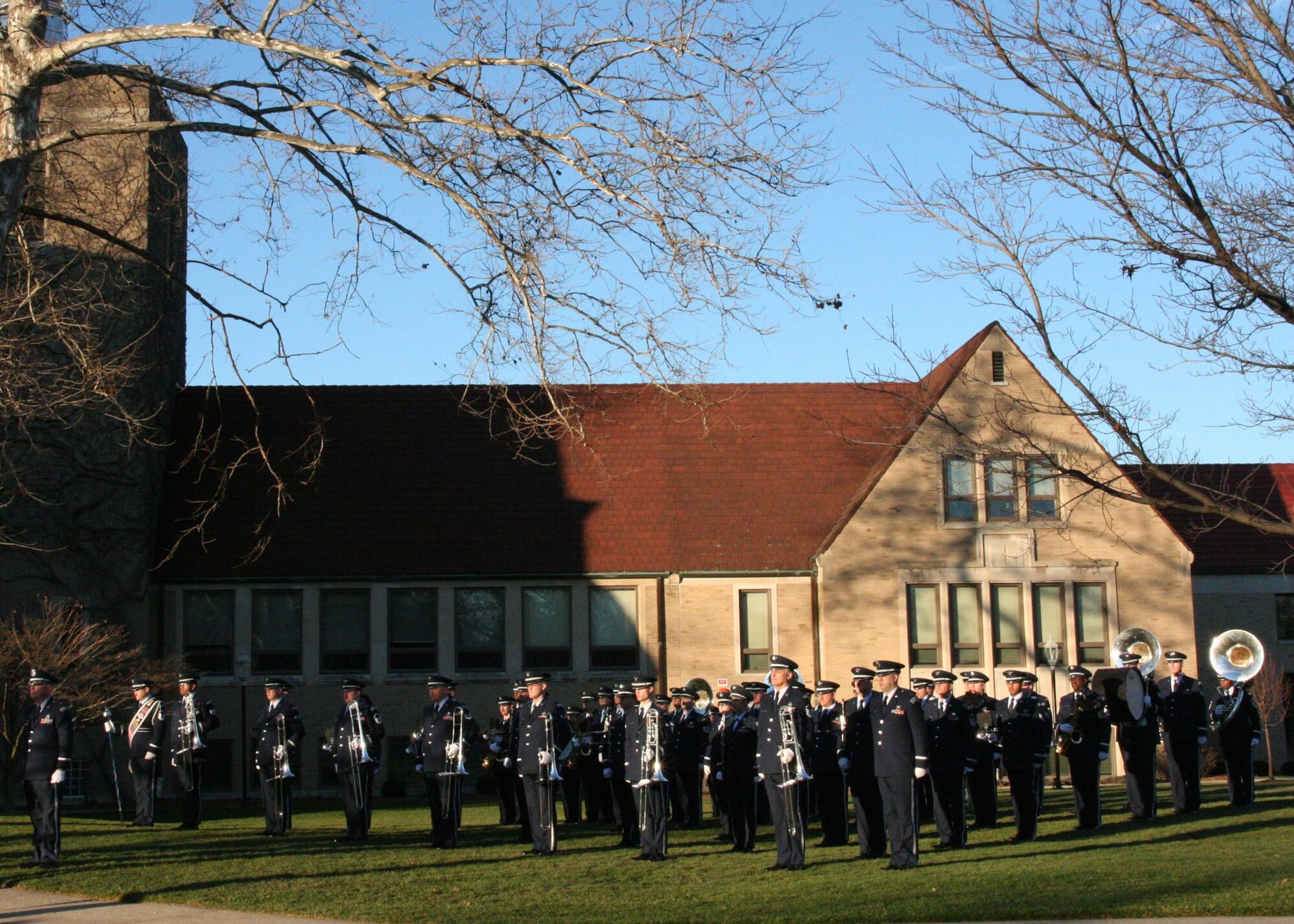 The USAF Band of Flight performs at President Gerald Ford's funeral Jan 3 at the Grace Episcopal Church in Grand Rapids, Mich.