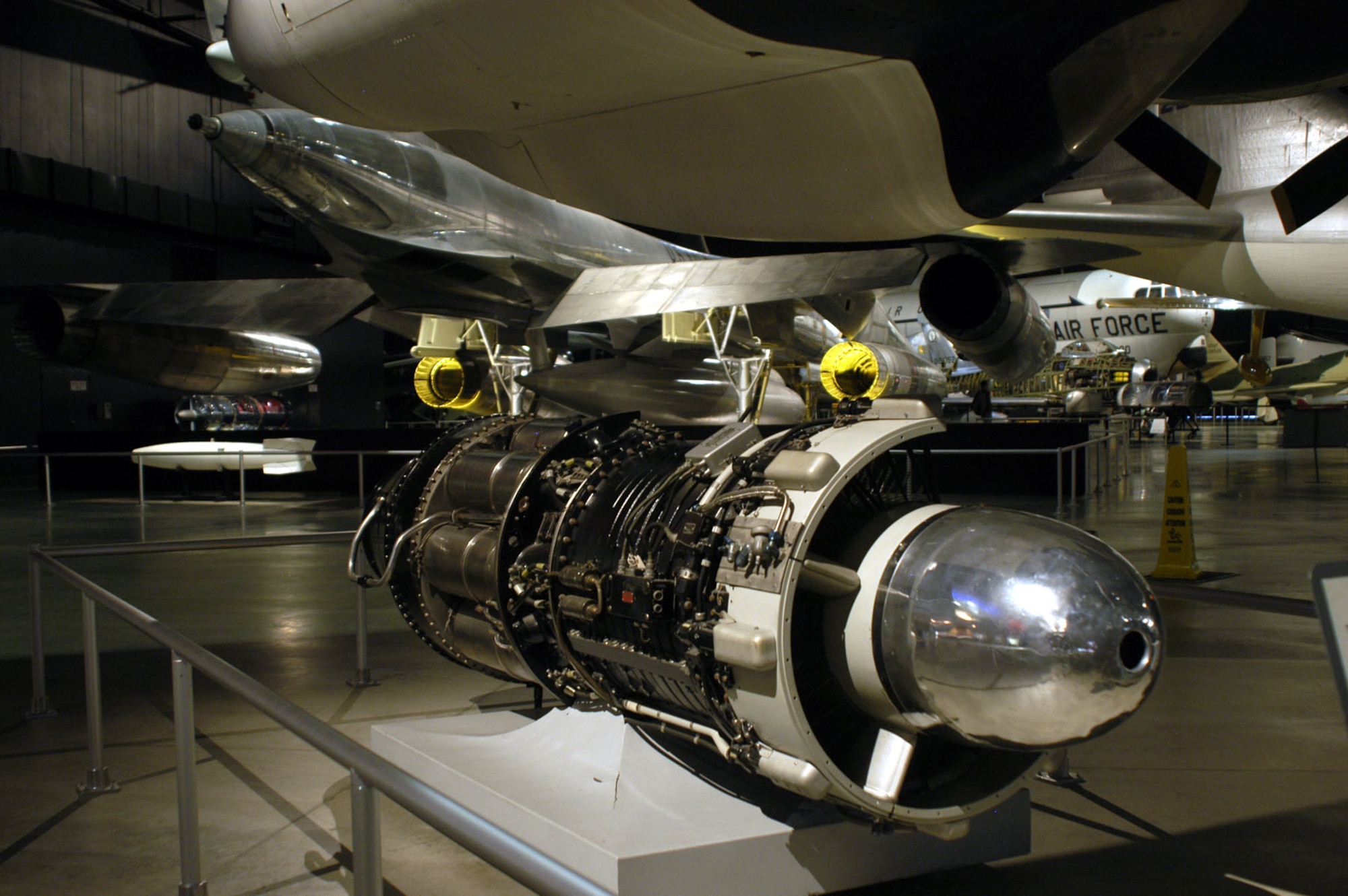 DAYTON, Ohio -- General Electric J47 on display in the Cold War Gallery at the National Museum of the United States Air Force. (U.S. Air Force photo)