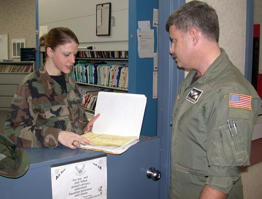 YOUNGSTOWN AIR RESERVE STATION, Ohio—Air Force Reserve Staff Sgt. Crystal D. Gibson, a medical technician assigned to the 910th Medical Squadron, maintains and issues medical records as well as provides patient care for all Airmen assigned to the 910th Airlift Wing.  Approximately 90 Airmen stop by to see medical technicians each Unit Training Assembly to get their records and proceed to their physical examinations in order to remain qualified to deploy anywhere in the world.   The medical technician career field is just one of a vast number of opportunities available in the Air Force Reserve.  U.S. Air Force photo/Capt. Brent J. Davis