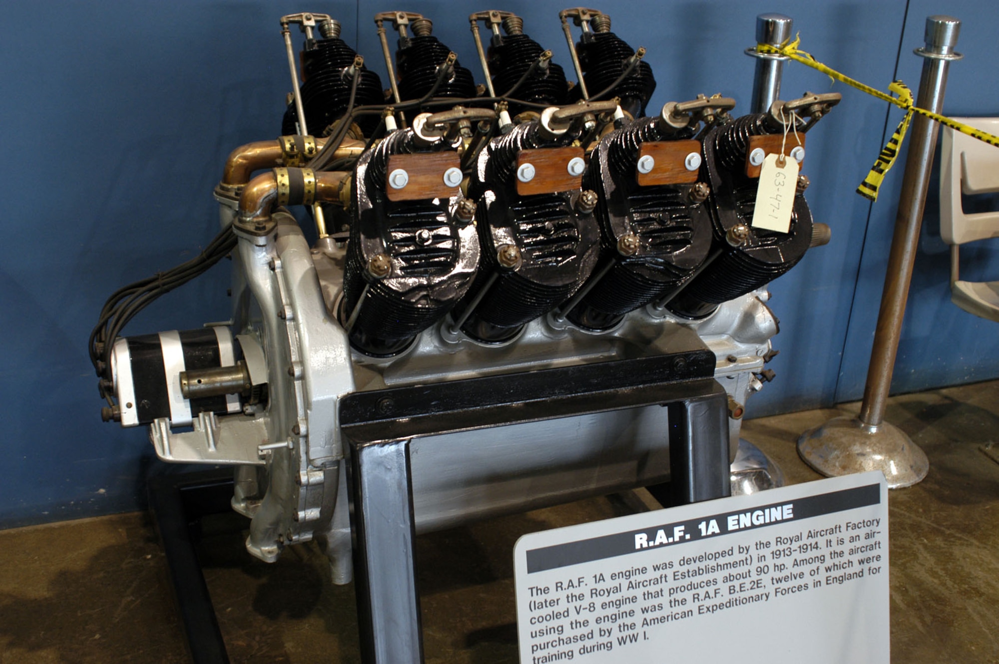 DAYTON, Ohio -- R.A.F. 1A on display in the Research & Development Gallery at the National Museum of the United States Air Force. (U.S. Air Force photo)