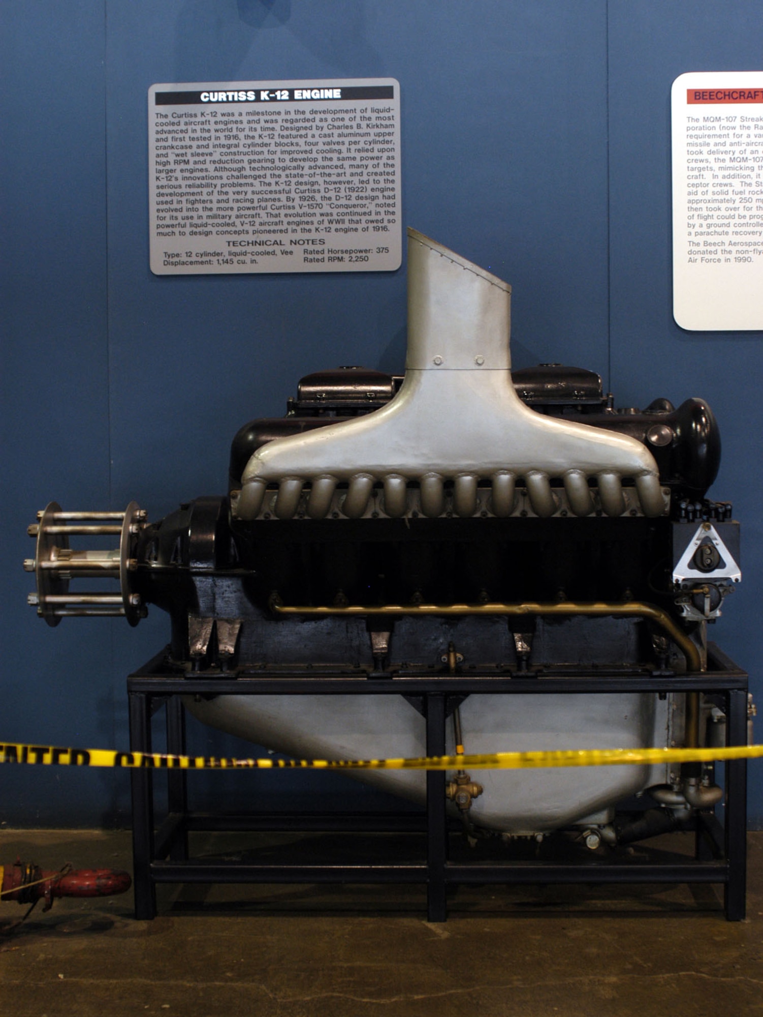 DAYTON, Ohio -- Curtiss K-12 on display in the Research & Development Gallery at the National Museum of the United States Air Force. (U.S. Air Force photo)