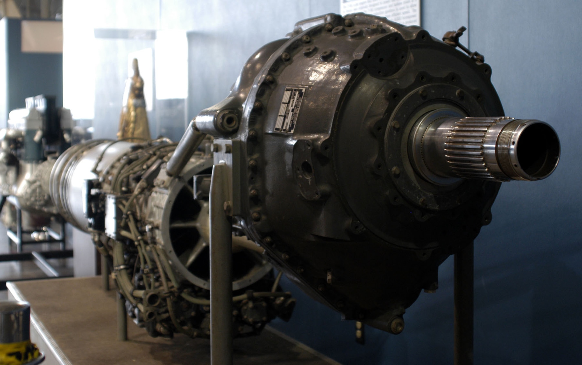 DAYTON, Ohio -- Allison YT-56-A-3 on display in the Research & Development Gallery at the National Museum of the United States Air Force. (U.S. Air Force photo)