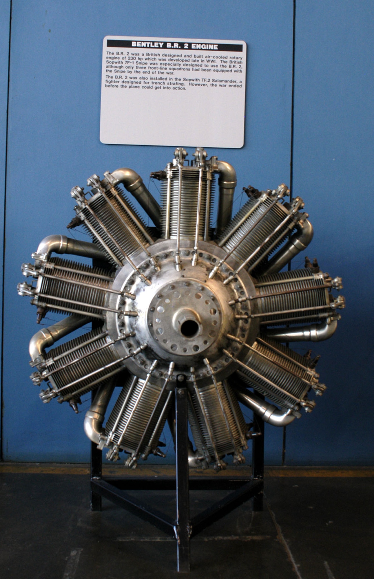 DAYTON, Ohio -- Bentley B.R.2 on display in the Research & Development Gallery at the National Museum of the United States Air Force. (U.S. Air Force photo)