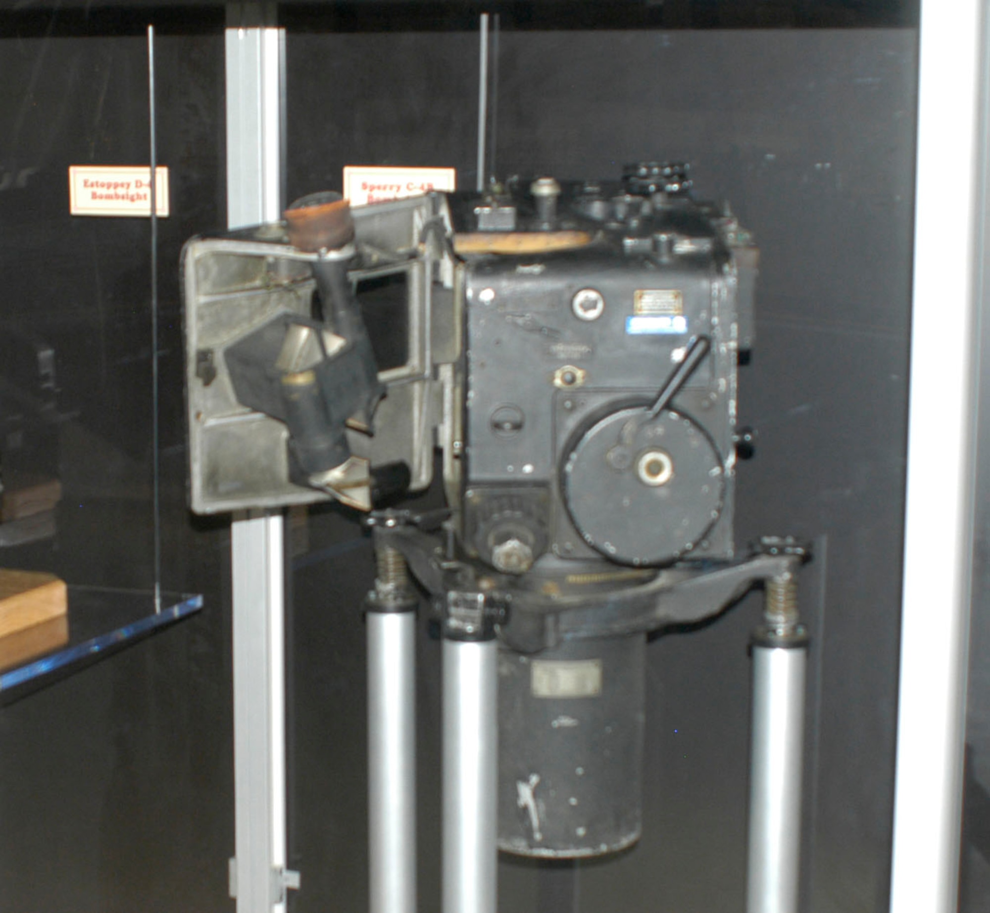 DAYTON, Ohio - Sperry C-4B Bombsight located in the Interwar Bombsight exhibit in the Early Years Gallery at the National Museum of the U.S. Air Force. (U.S. Air Force photo)