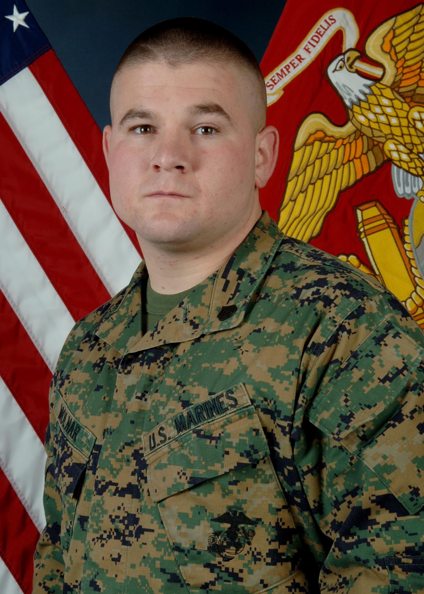 Marine Corps Staff Sgt. Richard T. Molnar from Company A, Marine Cryptologic Support Battalion is Team Buckley's Star Performer for the week of Jan. 12 - 18. 