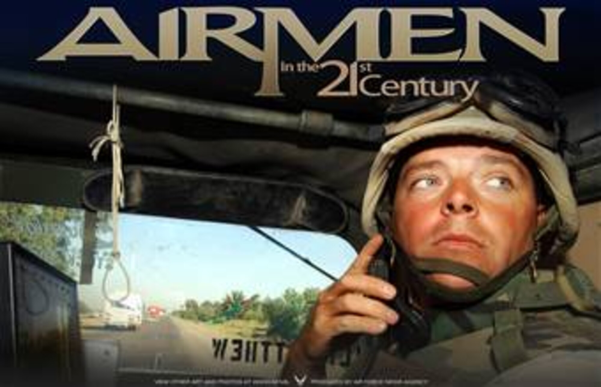 Master Sgt. Theron Jones monitors the progress of a 67-vehicle convoy.   U.S. Air Force photo by Tech. Sgt. Scott Reed. This poster is 9x14 inches @ 300 ppi and was created by Virginia Reyes of the Air Force News Agency. This image is 10x6.5 @ 300 ppi and is available up to 14x9 @ 300 ppi. Poster is also available as a PDF