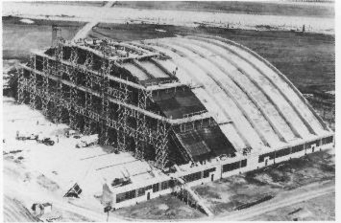 This image shows the PRIDE Hangar under construction.