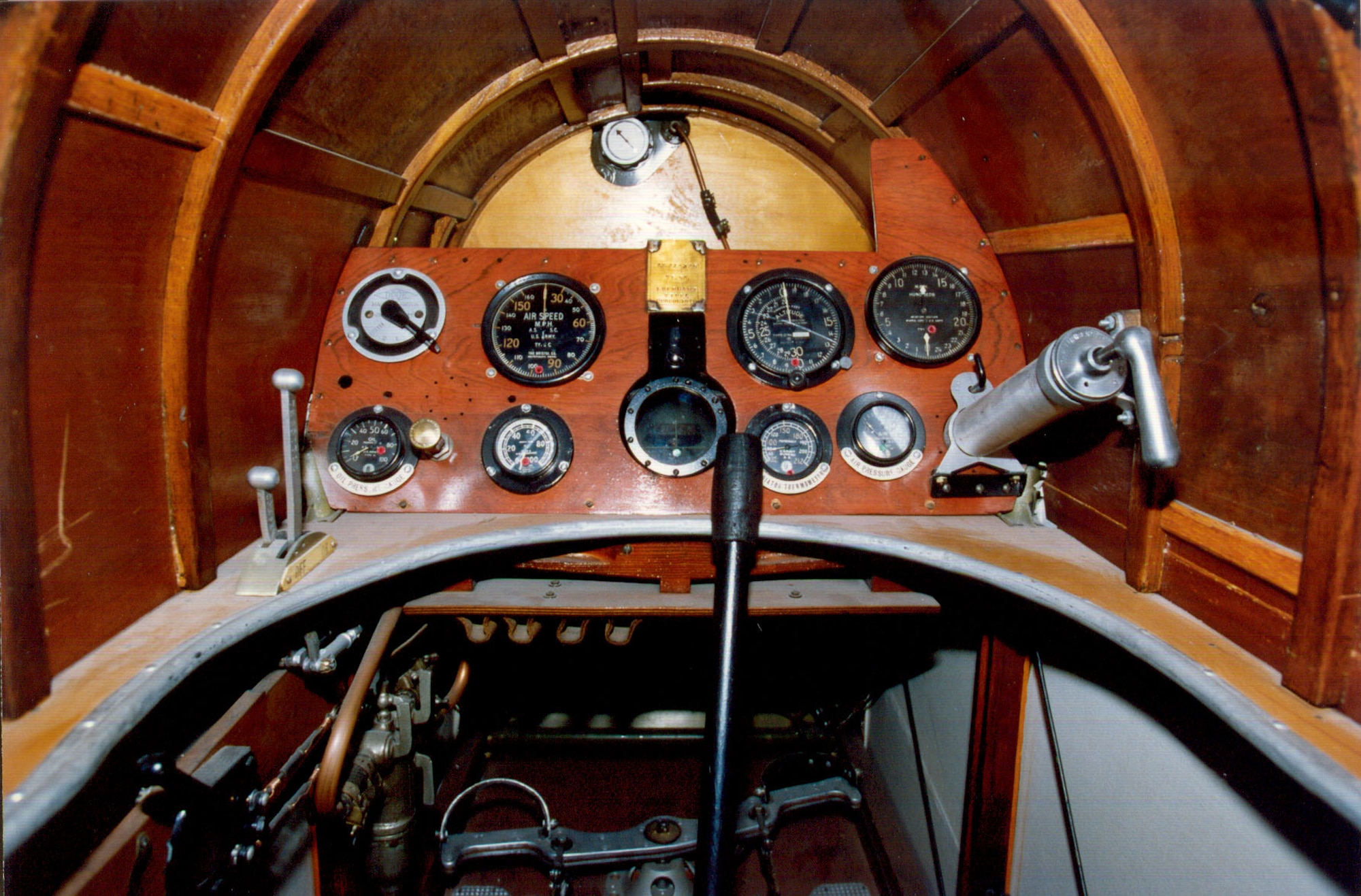 DAYTON, Ohio -- Eberhart SE-5E cockpit at the National Museum of the United States Air Force. (U.S. Air Force photo)