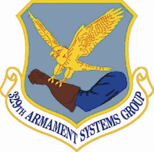 Official shield of the 329th Armament Systems Group