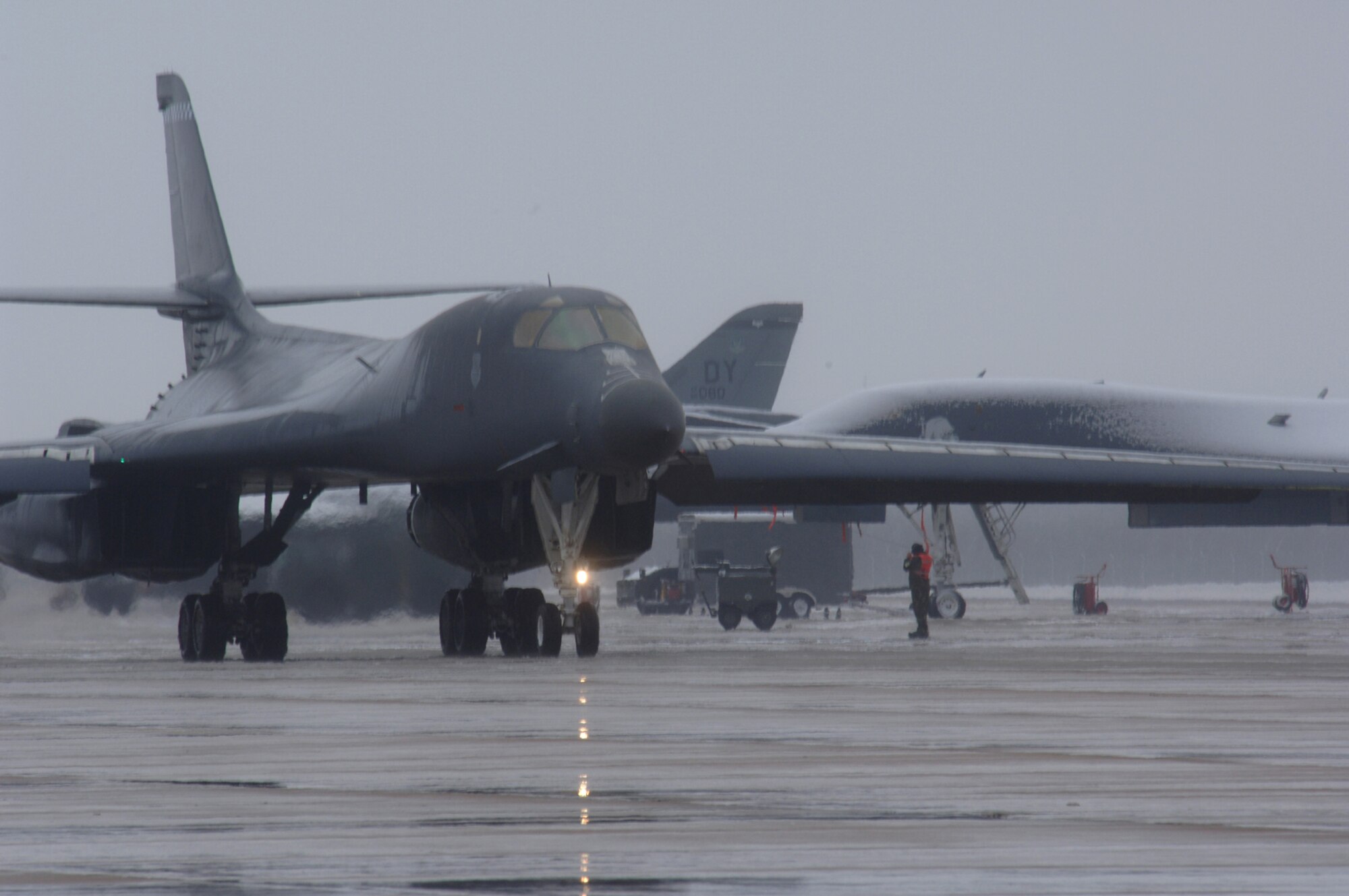 Dyess' B-1s continue operations even after a dangerous winter freeze Jan. 17.