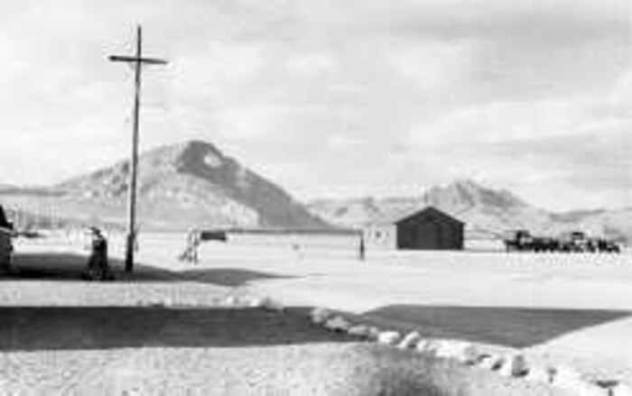 President Franklin Roosevelt authorized the expansion of the Wendover range in February 1941, increasing its size by 262,200 acres. That spring the War Department allotted $1 million for grading, drainage, paving, and night lighting projects at Wendover and in the summer a Bombing and Gunnery Range Detachment was activated as a sub-post of Fort Douglas.