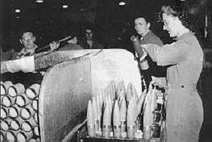 During the First World War munitions of all types were consumed at unprecedented rates. Large-scale production of artillery shells and small arms ammunition were undertaken in the United States by over 8,000 ordnance manufacturers, which turned out millions of rounds.