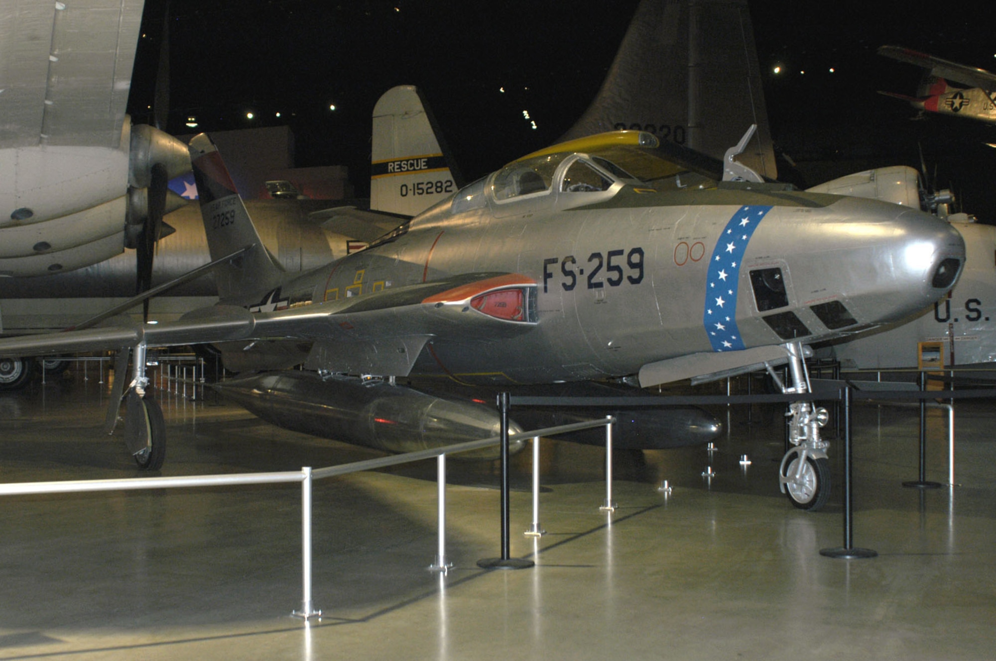 DAYTON, Ohio -- Republic RF-84K in the Cold War Gallery at the National Museum of the United States Air Force. (U.S. Air Force photo)