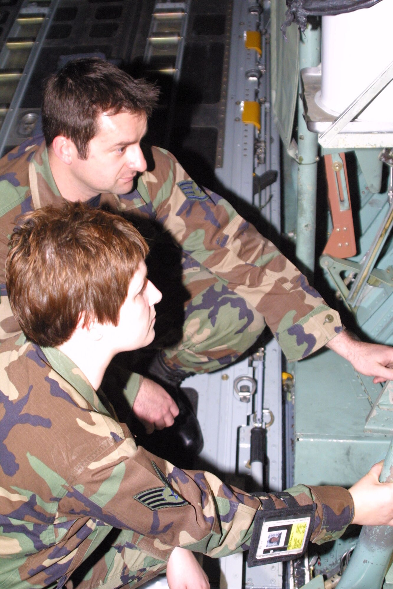 Staff Sgts. Mike and Christy Stacey will have the same duties in the deployed environment as they do here as aircraft mechanics. Mike is part of the 43rd Aircraft Maintenance Squadron and Christy is part of the 43rd Maintenance Squadron.
