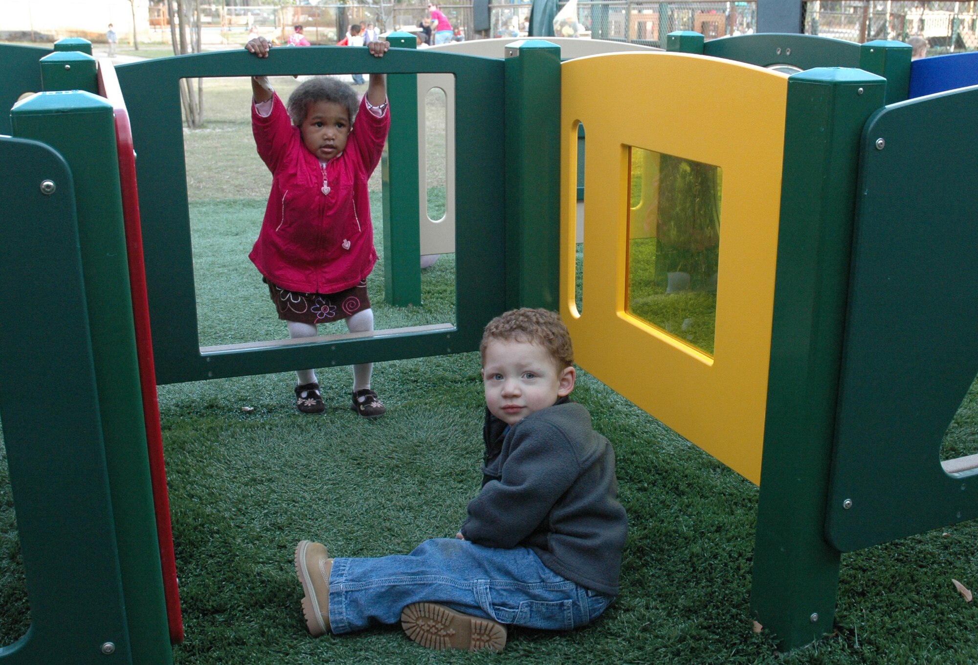 Children play at the Child Development Center. (U.S. Air Force Photograph by Jamie Haig)