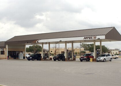 Patrons who fuel their vehicles at the Army and Air Force Exchange Service troop store on the training side of Lackland Air Force Base, Texas, will have to change their fueling destination when the pumps undergo upgrades beginning Feb. 5. The upgrades are expected to take 10 days or less. (USAF photo by Armando Flores)