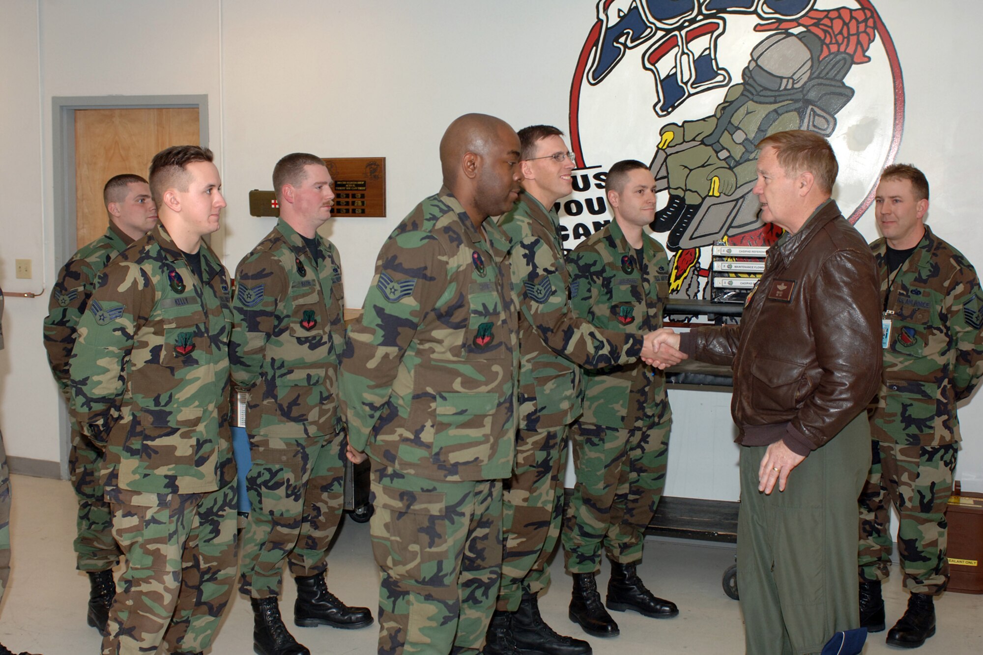 Gen. Ronald E. Keys, commander of Air Combat Command, met several 388th Component Maintenance Squadron Airmen during his visit here Jan. 9-11.   
