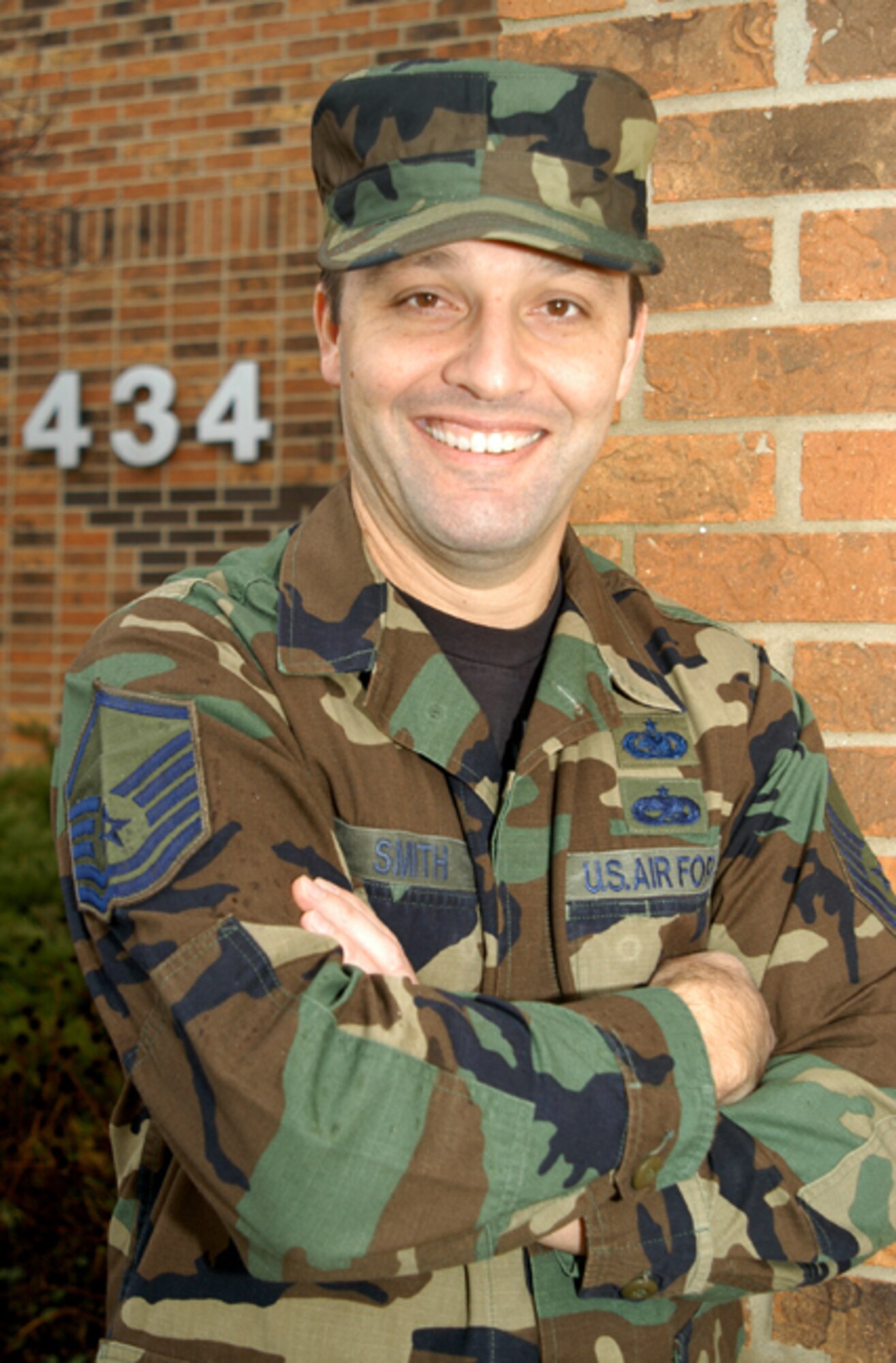 GRISSOM AIR RESERVE BASE, Ind. -- Master Sgt. Kevin Smith was recently selected as new 434th Mission Support Flight first sergeant. First Sergeants act as liaisons between the enlisted force and the commander. Sergeant Smith is a native of Kokomo, Ind., where he also works and an electronics technician. He will be attending the First Sergeants Academy at Maxwell-Gunter Air Force Base, Ala., in February. (U.S. Air Force photo/Senior Airman Mark R. W. Orders-Woempner)