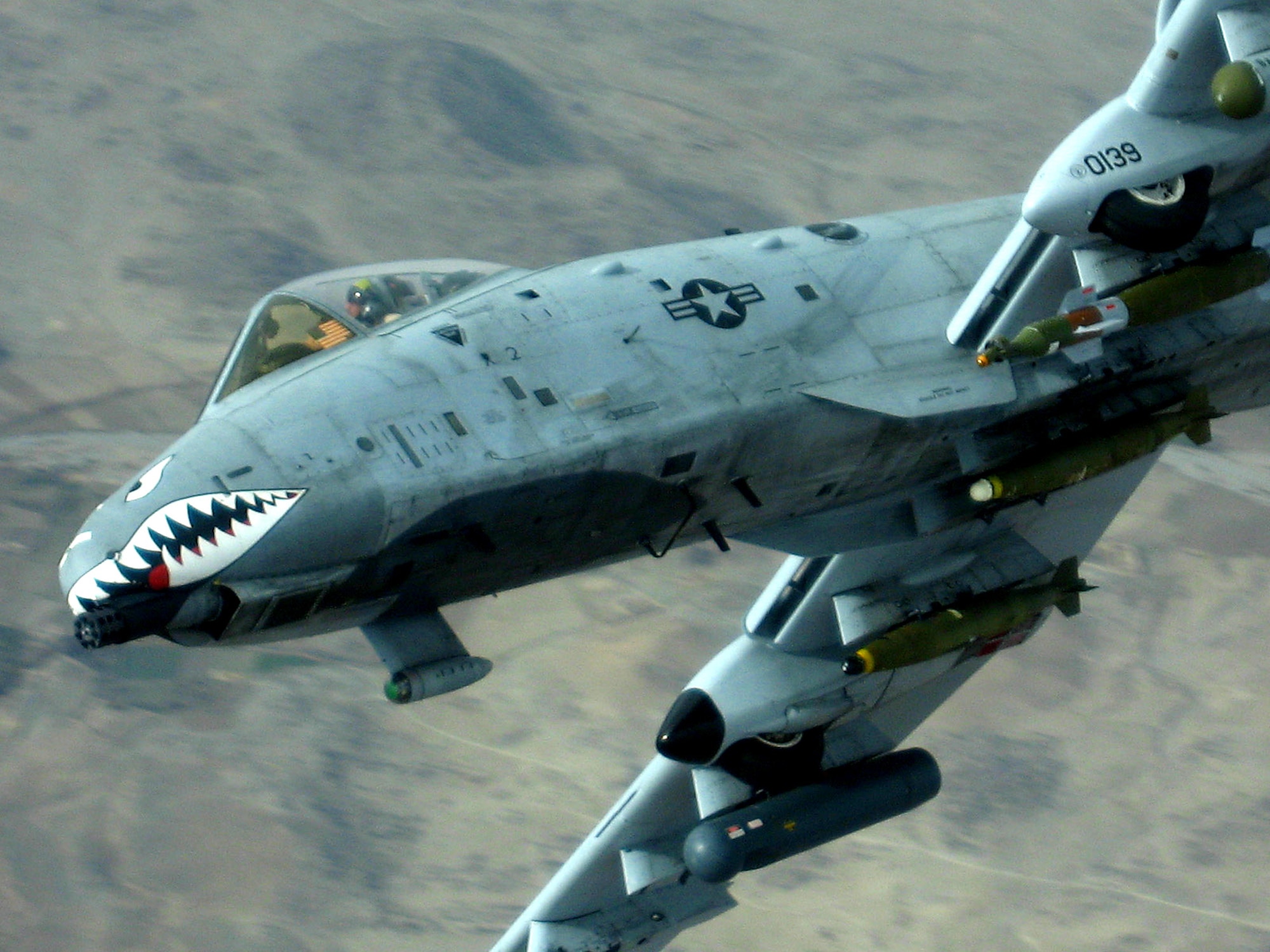 An A-10 Thunderbolt II, like this one, is among the various U.S. Central Command Air Forces air assets available for providing close-air support for International Security Assistance Force troops in contact with enemy forces in Iraq and Afghanistan.  The A-10 is specially designed for close air support of ground forces and can be used against all ground targets, including tanks and other armored vehicles.  (U.S. Air Force photo/Capt. Justin T. Watson)