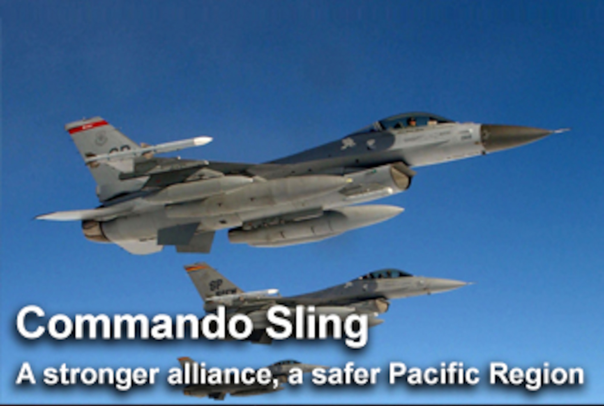 Commando Sling is primarily an air-to-air combat exercise at Paya Lebar Air Base, Singapore. The goal of Commando Sling is a stronger alliance and a safer Pacific Region. (U.S. Air Force photo illustration)