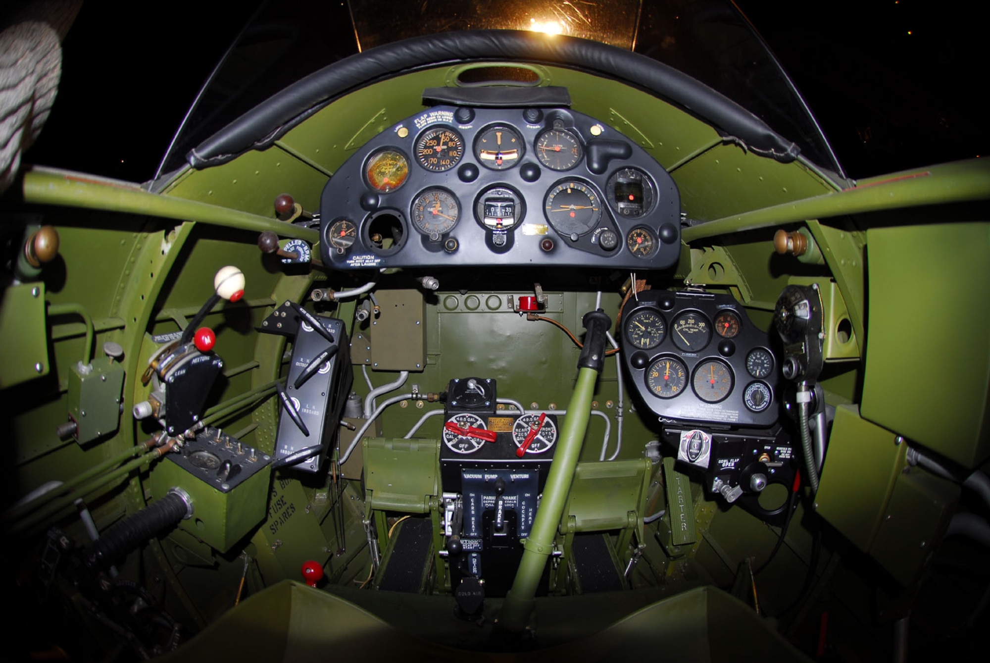 DAYTON, Ohio -- Northrop A-17A cockpit at the National Museum of the United States Air Force. (U.S. Air Force photo)