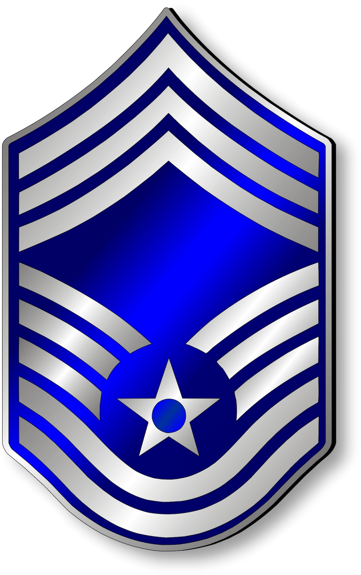 Chief Master Sergeant, CMSgt Stripes (Metallic).  Insignia provided by ITC(SW) MIke Purcell.