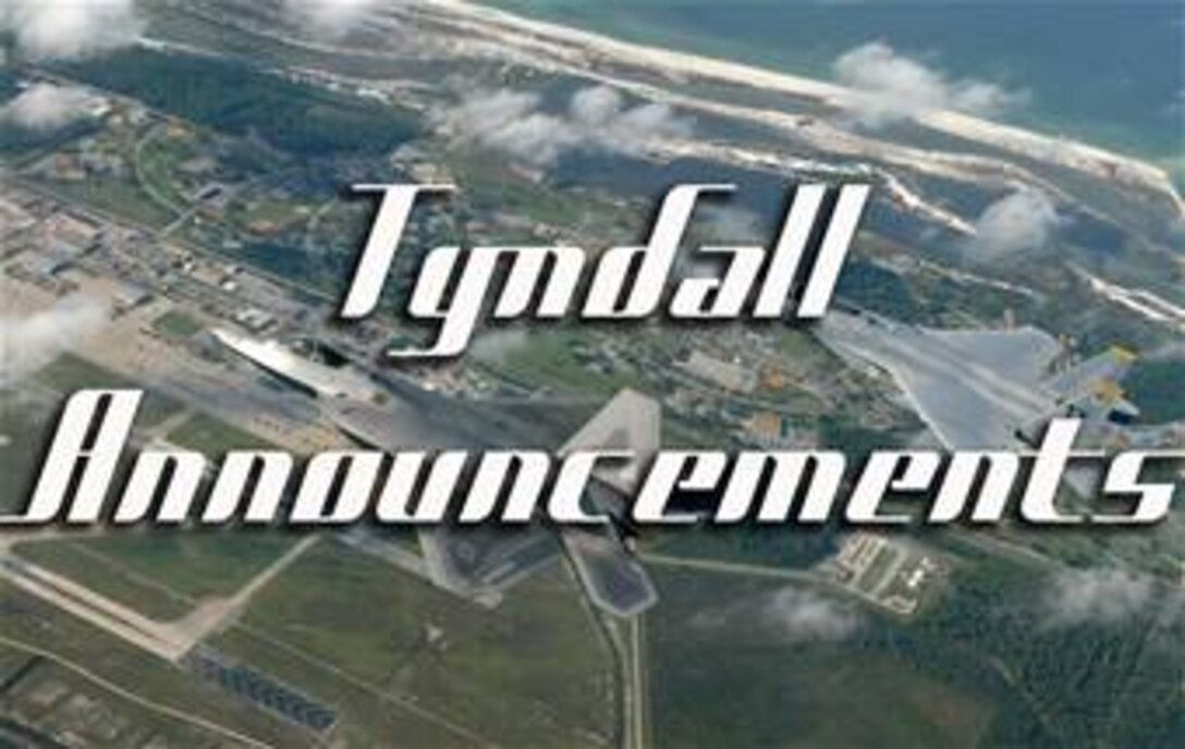 Tyndall Announcements