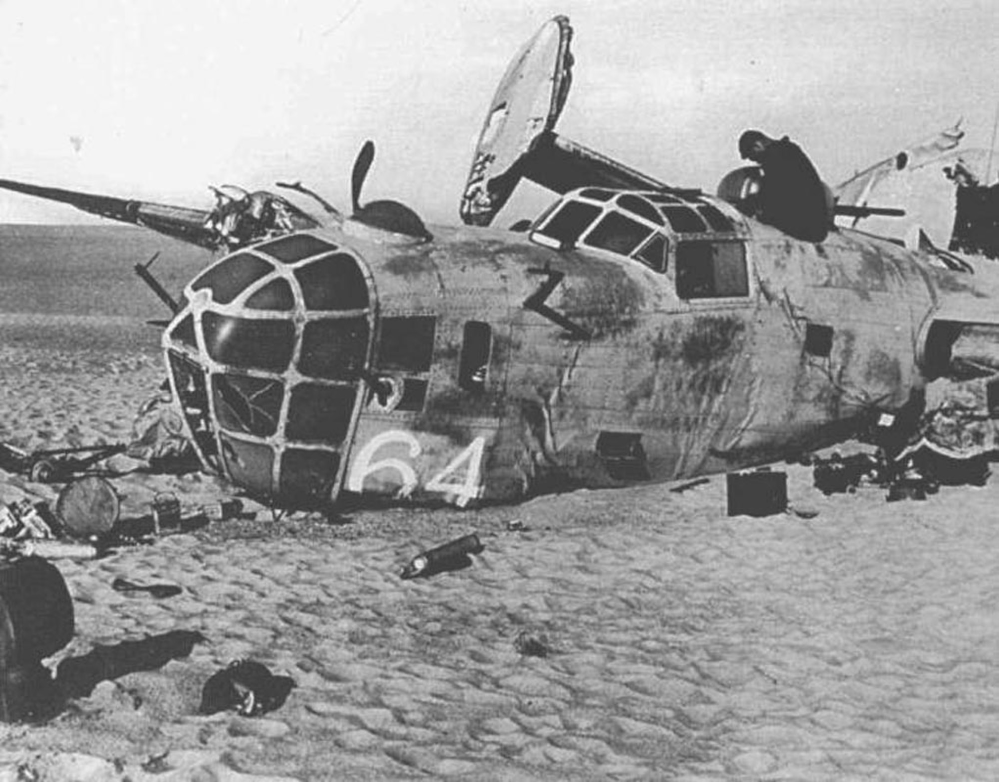 The Lady Be Good, while on its first mission, went missing in 1943 and was not found for more than 15 years. (U.S. Air Force photo)