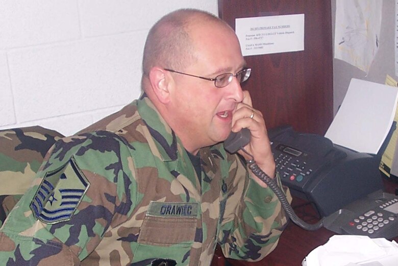 PETERSON AIR FORCE BASE, Colo. (AFRC) - Master Sgt. Michael Orawiec, 302nd Security Forces Squadron first sergeant, is the 302nd Airlift Wing First Sergeant of the Year for 2006. (U.S. Air Force photo)