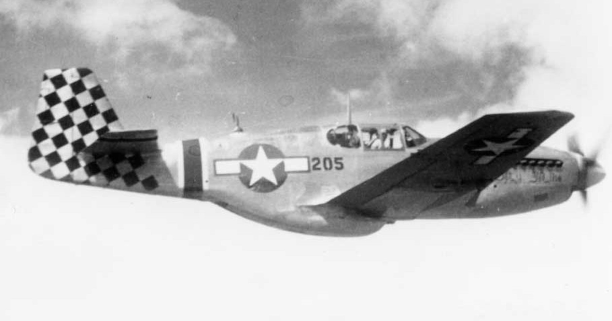 P-51 aircraft in flight.