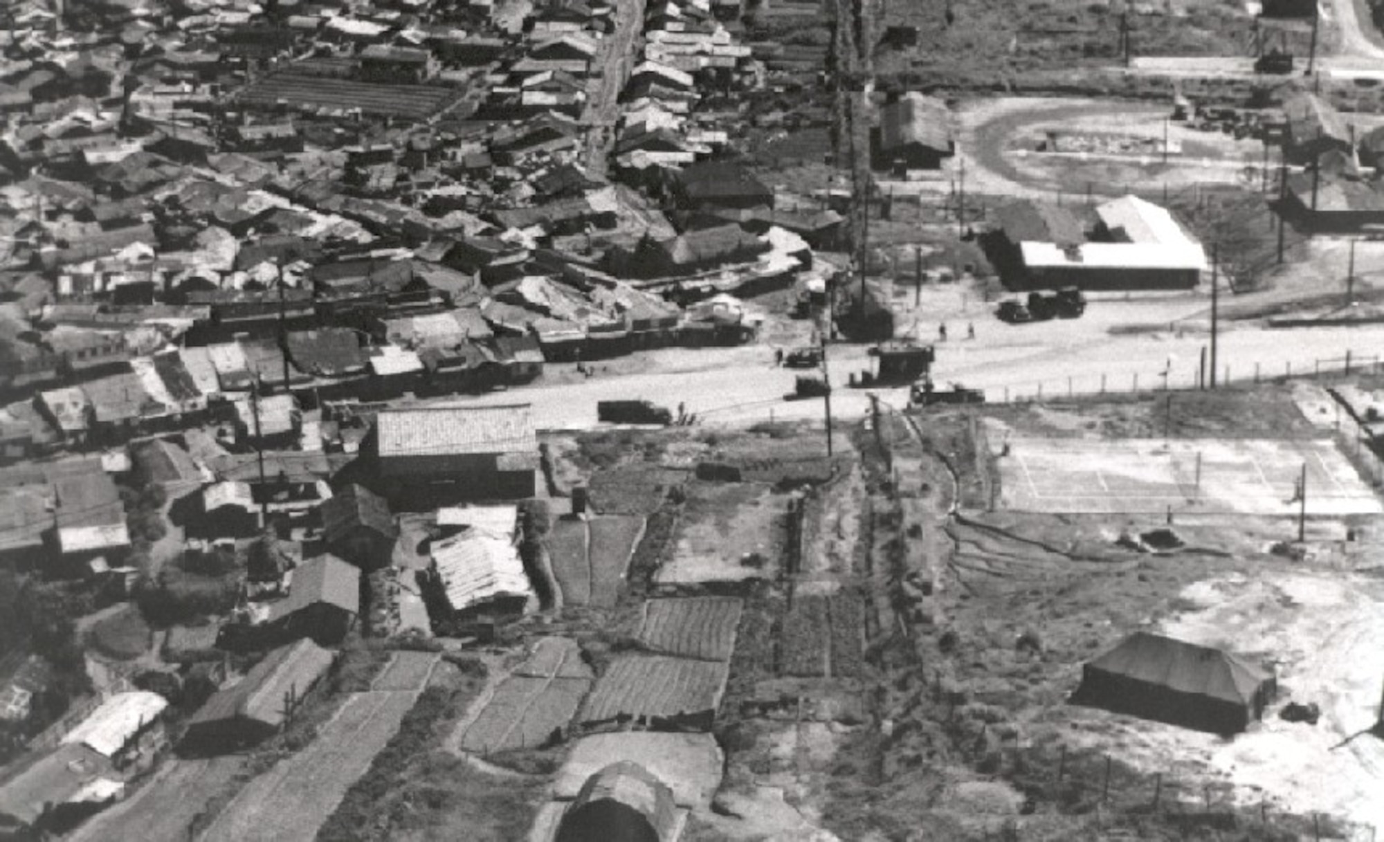 Aerial view of Osan in 1957.