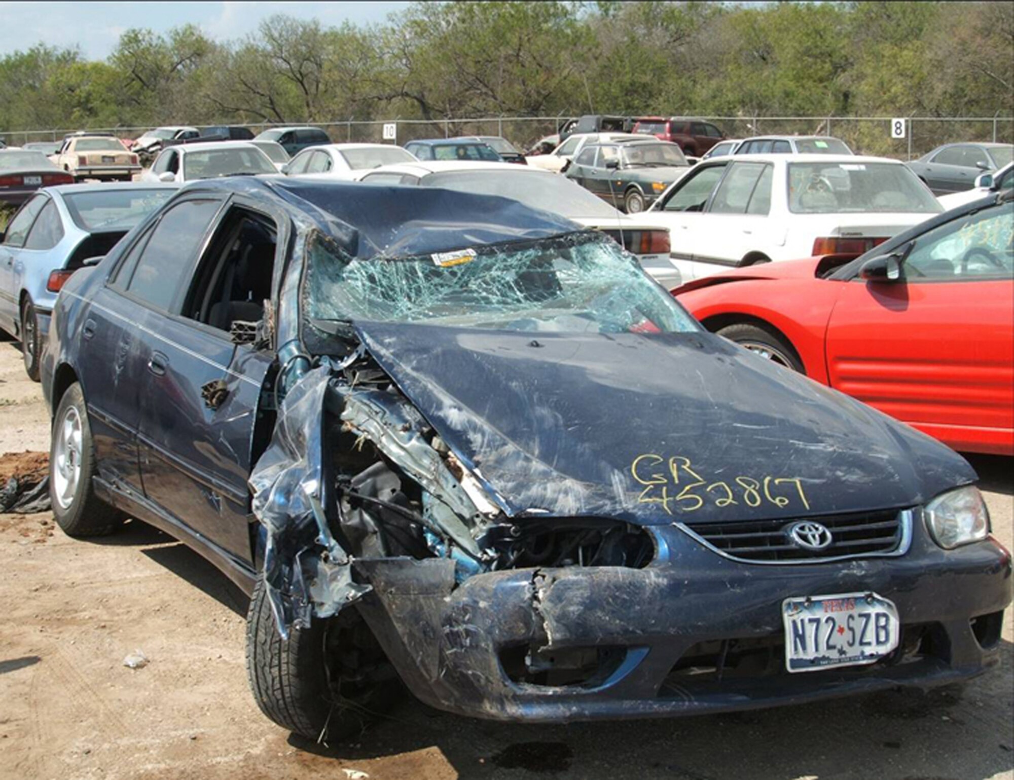 Demolished automobile