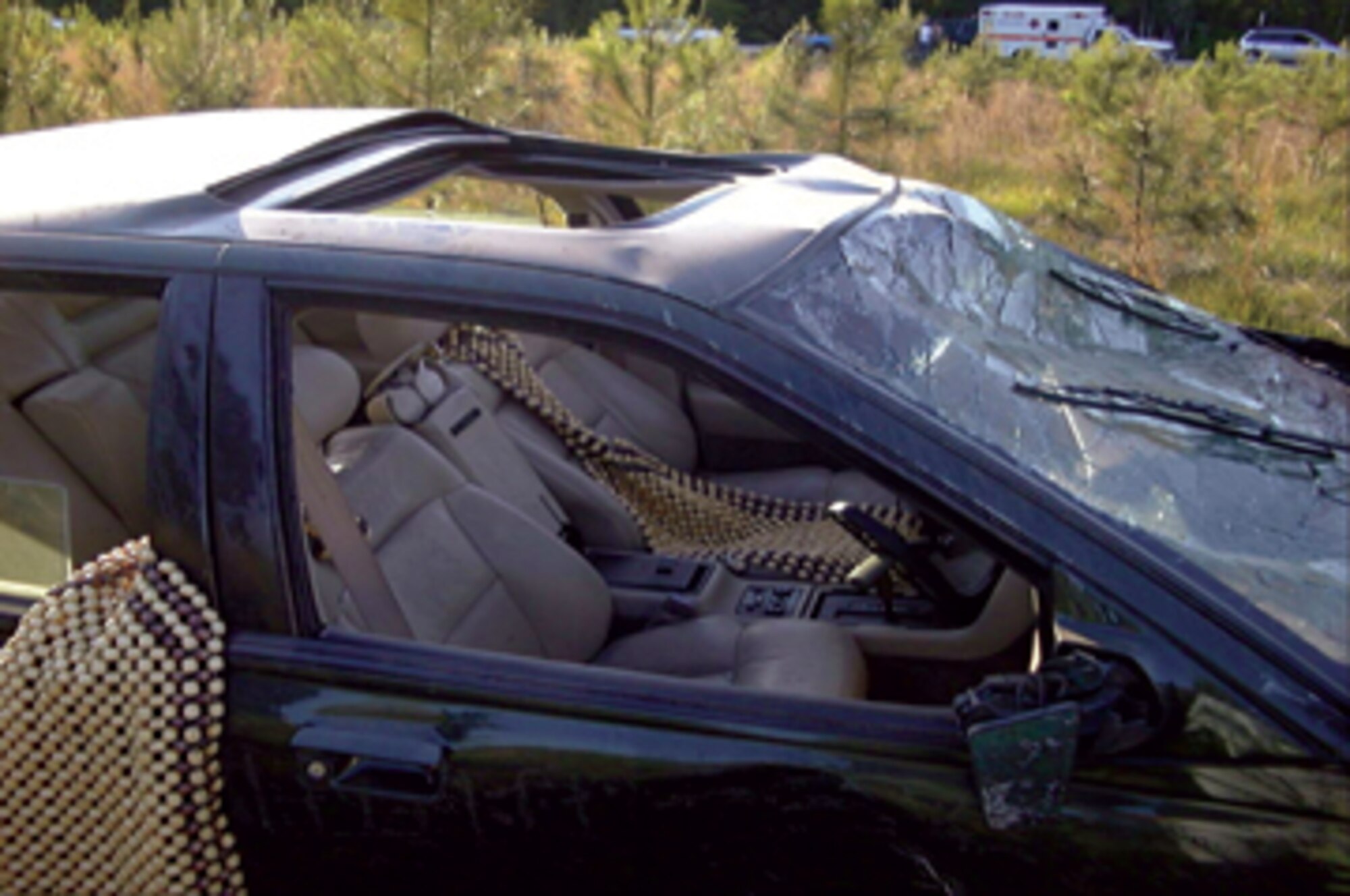 The wreckage of an alcohol-related accident. (Courtesy Photograph)