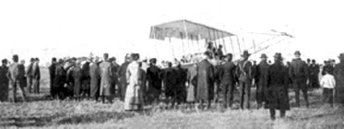 At the Fairgrounds, Farman Biplane