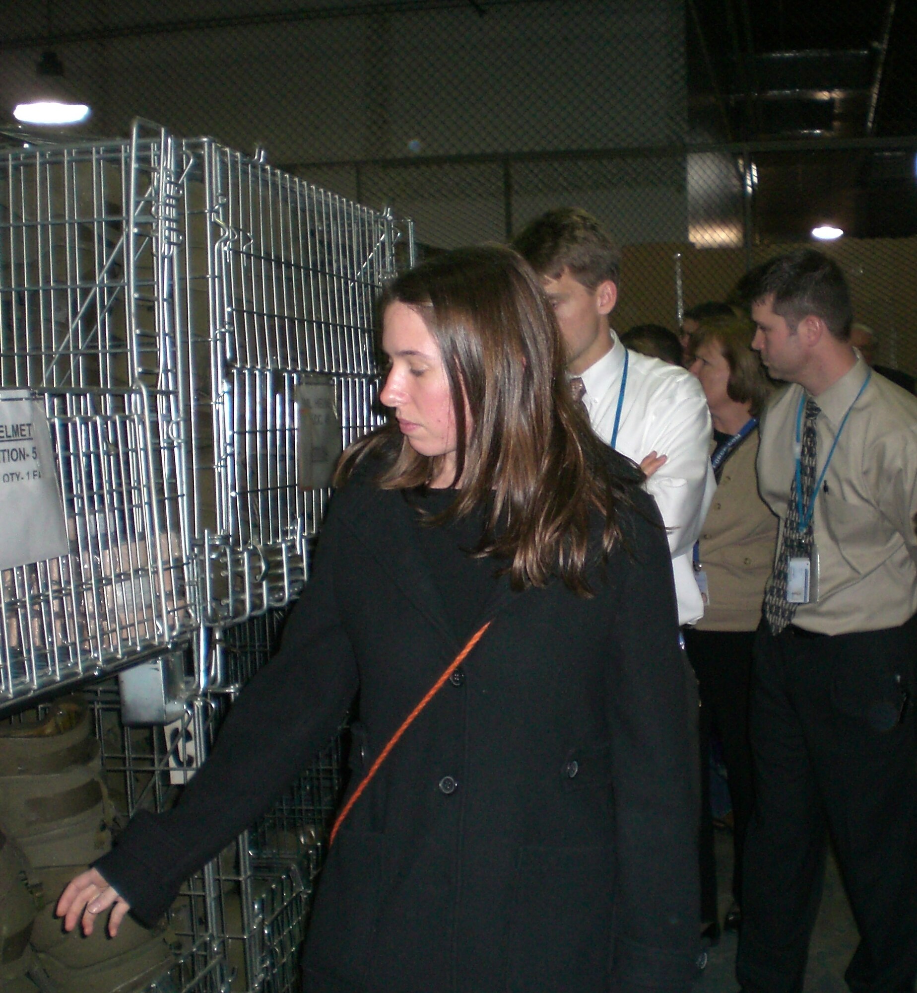 Educators take a tour of the 305th LRS Mobility Warehouse. U.S. Air Force photo by Senior Airman Dilia DeGrego