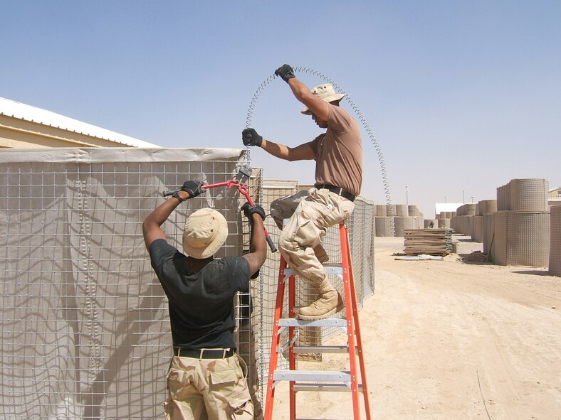 While on deployment, civil engineers helped build infrastructure as well as provide humanitarian relief supplies and support to convoy operations. 