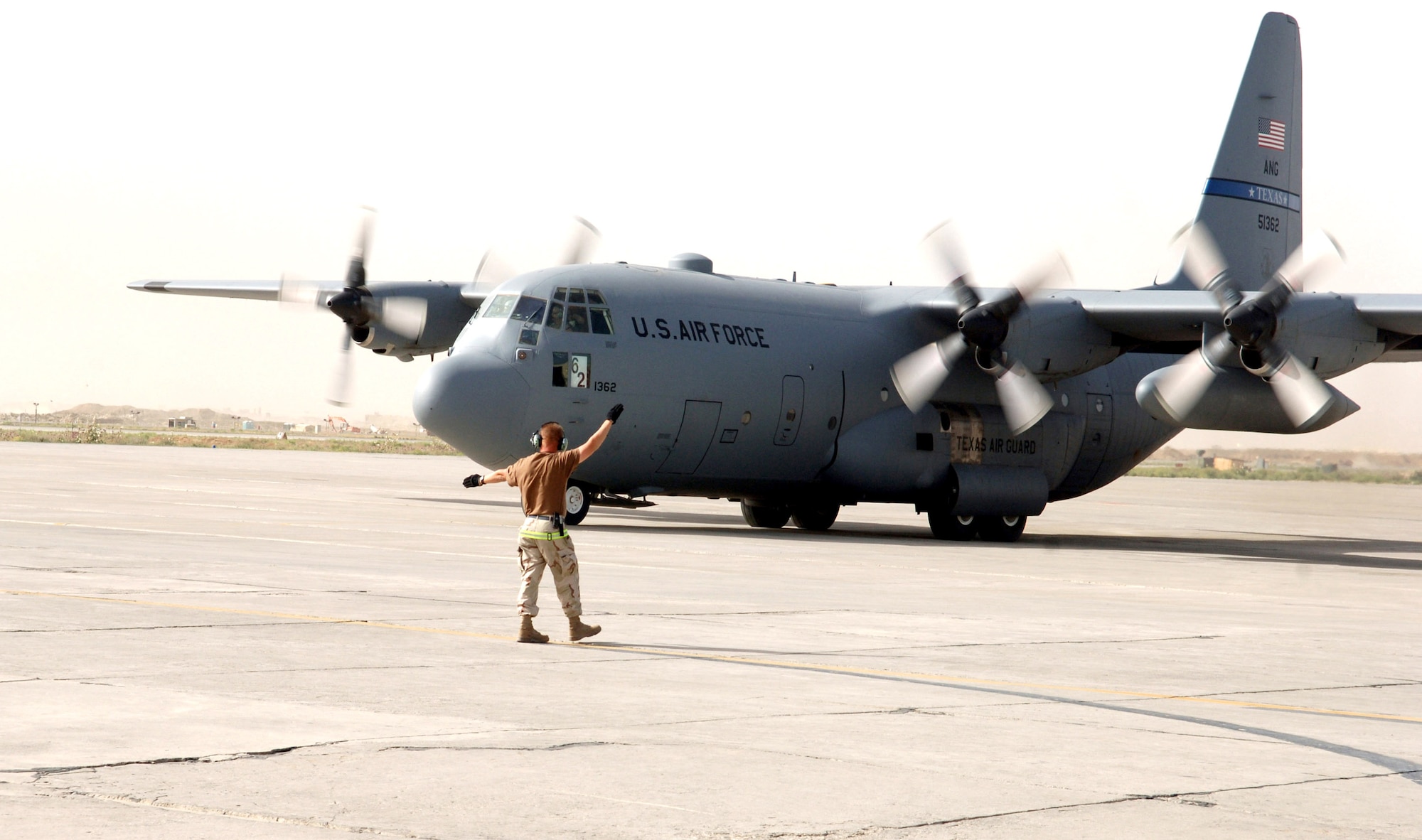 C-130 Hercules aircraft, like this one sitting on the flightline at Bagram Air Base, Afghanistan, provide intra-theater airlift support, helping to sustain operations throughout Afghanistan, Iraq and the Horn of Africa.  (U.S. Air Force photo)