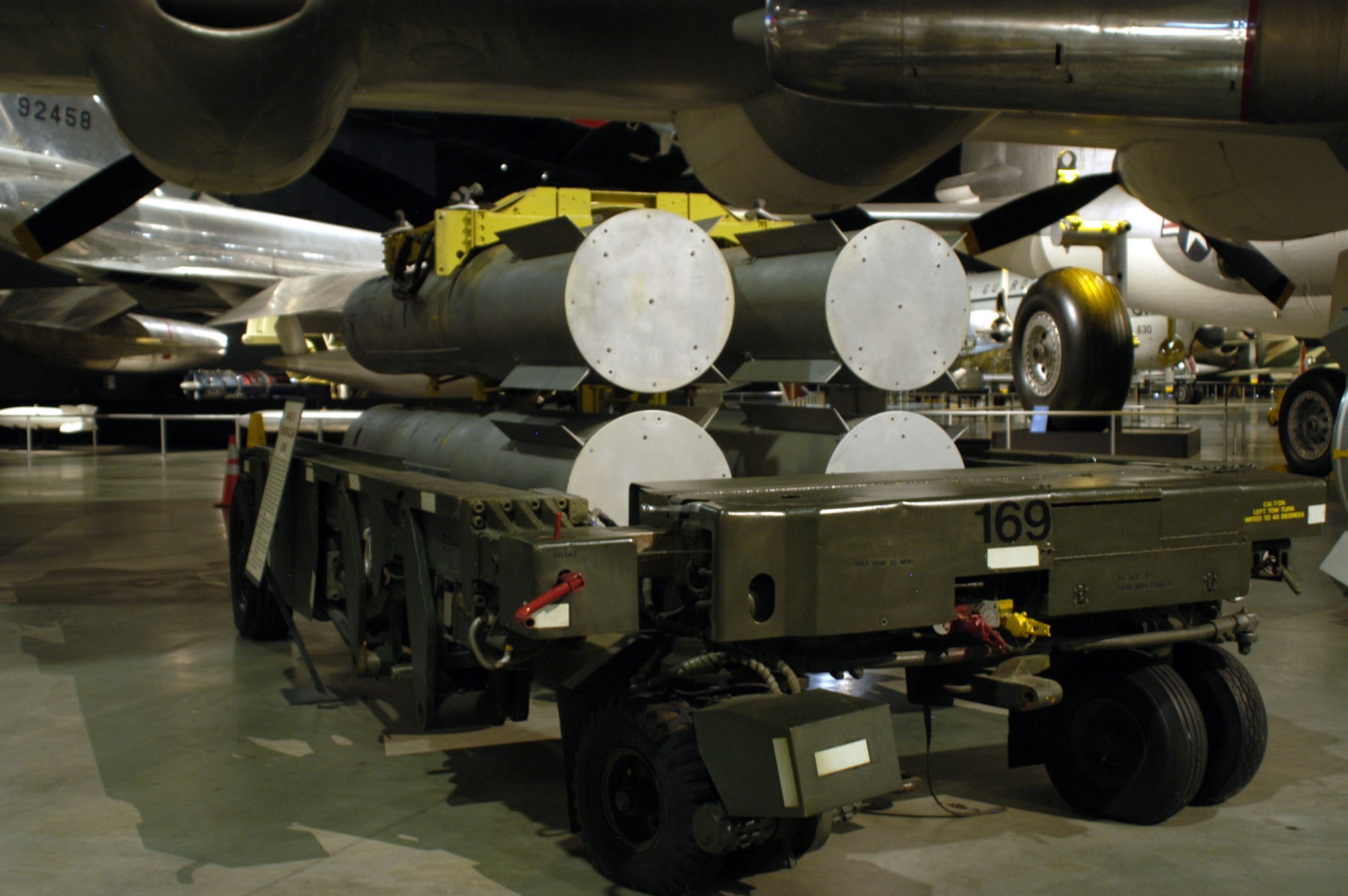 DAYTON, Ohio -- MHU-7/M Bomb Lift Trailer on display in the Cold War Gallery at the National Museum of the United States Air Force. (U.S. Air Force photo)