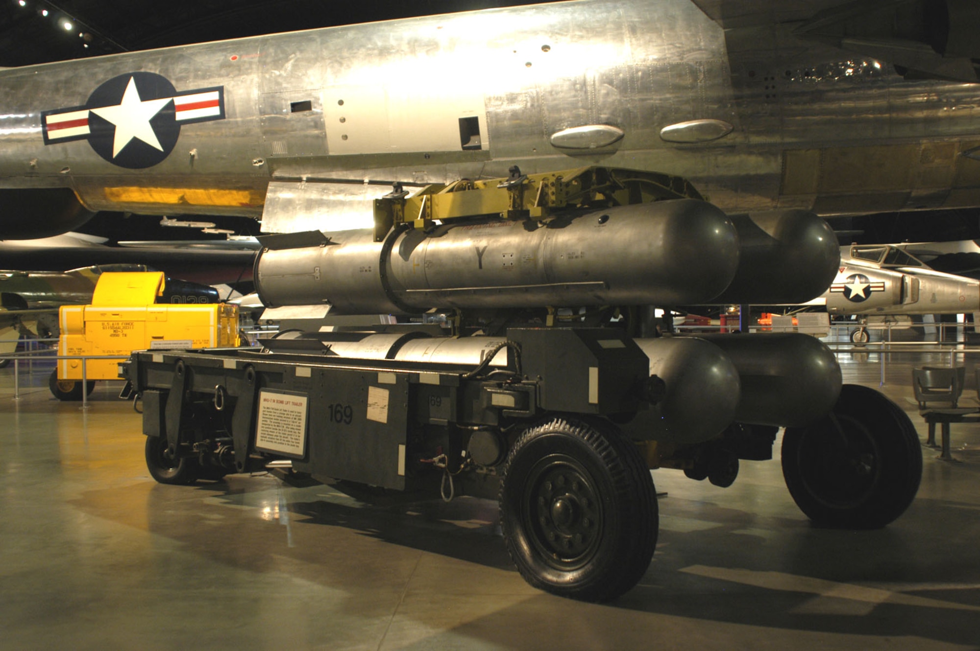 DAYTON, Ohio -- MHU-7/M Bomb Lift Trailer on display in the Cold War Gallery at the National Museum of the United States Air Force. (U.S. Air Force photo)