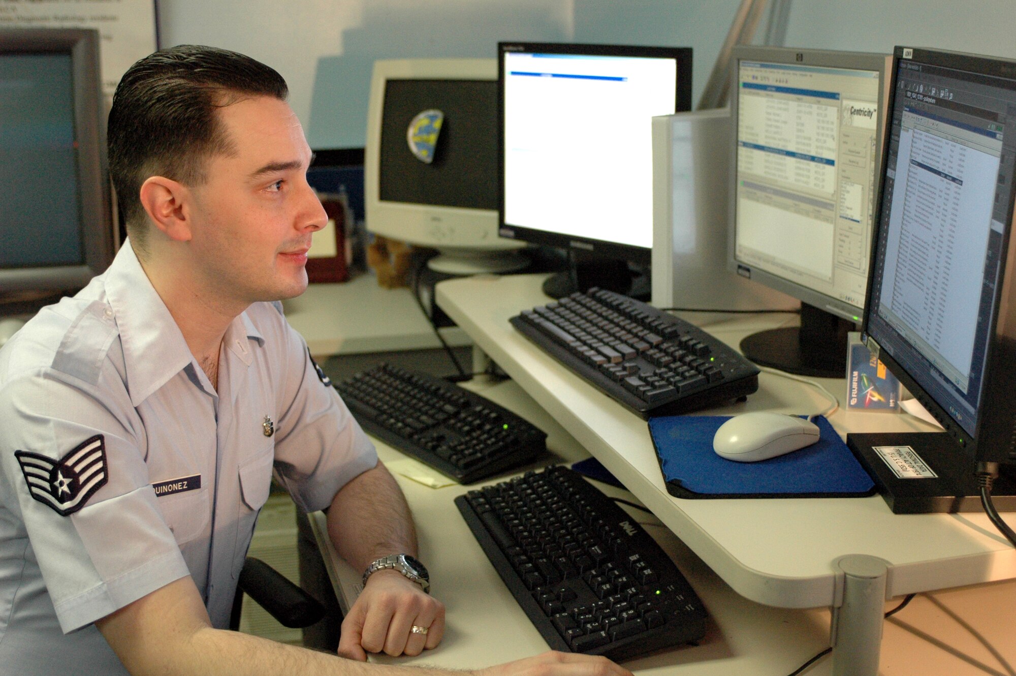 Staff Sgt. Antonio Quinonez, 60th Diagnostics and Therapeutic Squadron's
NCOIC of the Picture Archiving and Communication System Network Administration Office, was selected as Travis' Warrior of the Week. (U.S. Air Force photo by Staff Sgt. Candy Knight)

