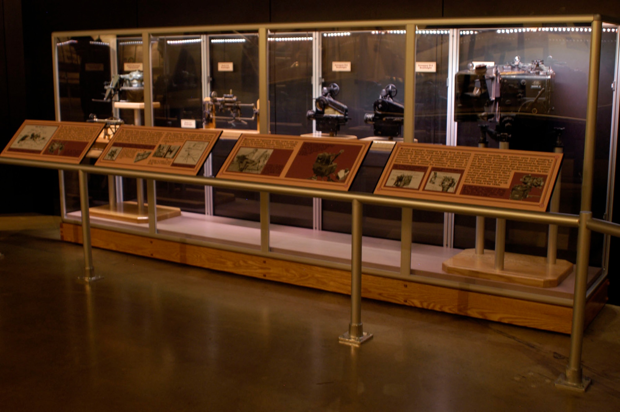 DAYTON, Ohio - Interwar Bombsight exhibit in the Early Years Gallery at the National Museum of the U.S. Air Force. (U.S. Air Force photo)