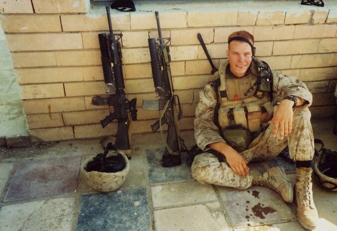 Sgt. Patrick T. O?Brien, Headquarters and Headquarters Squadron Indoor Small Arms Range operations chief and native of Jacksonville, Fla., while he was deployed with 3rd Battalion 1st Marine Regiment in support of Operation Iraqi Freedom.