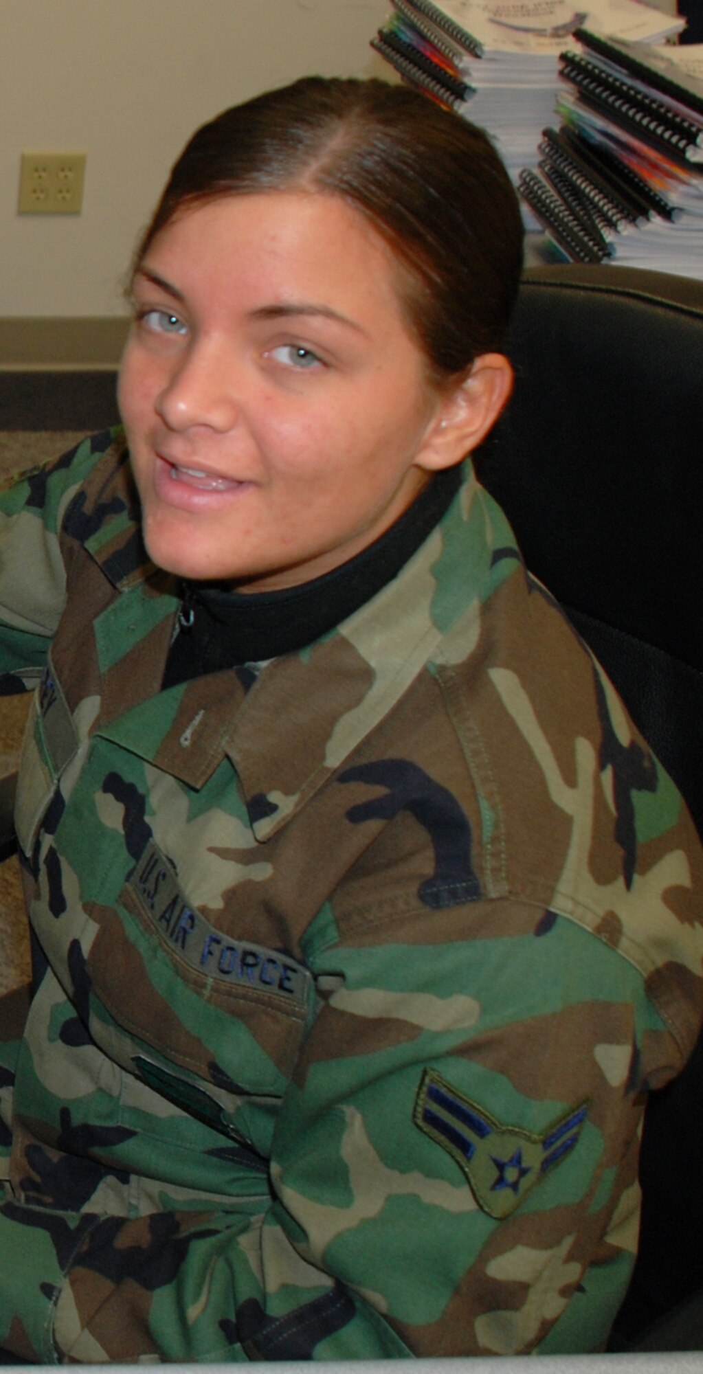 "Most kids my age work for the 
money to party, buy a new car, and all of 
that," Airman Kourtney Frey said. "But I guess I already tried 
that and my military career was more important 
to me." 

