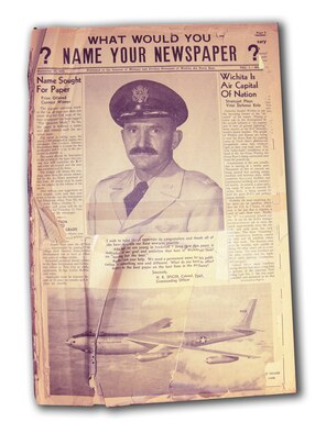 The first edition of the McConnell newspaper ran a contest asking "What would you name your newspaper?"  The first issue of the newspaper was eventually named the "Sweepback" was published on July 27, 1951. (U.S. Air Force photo by Tech. Sgt. Genevieve Morris, 22nd ARW Public Affairs)